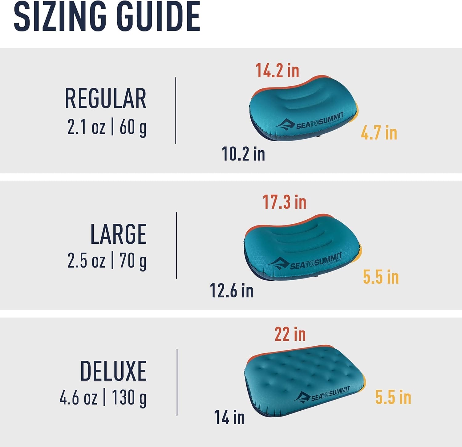 Sea to Summit Aeros Ultralight Pillow Regular Travel Pillow