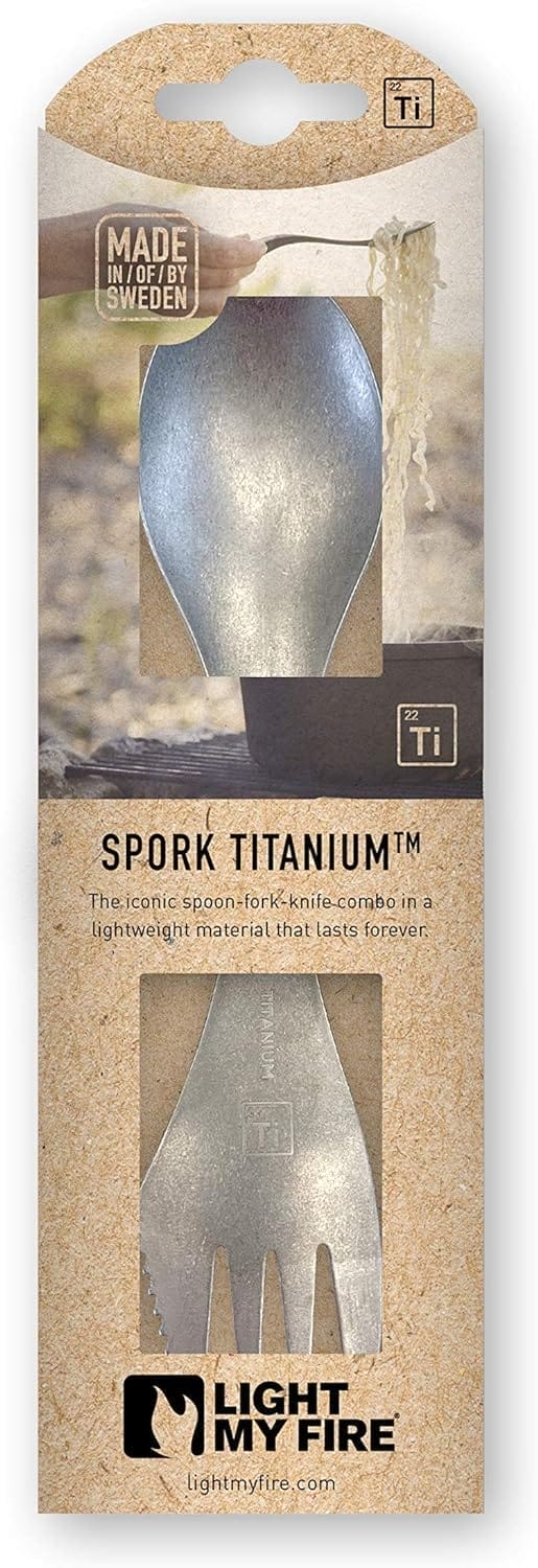 Light My Fire Spork Titan 3-in-1 Camping Cutlery with Spoon, Fork and Knife - Lightweight and Portable - Ideal as Camping Cutlery Set, Spork, Travel Cutlery and Spork for Outdoor and Survival