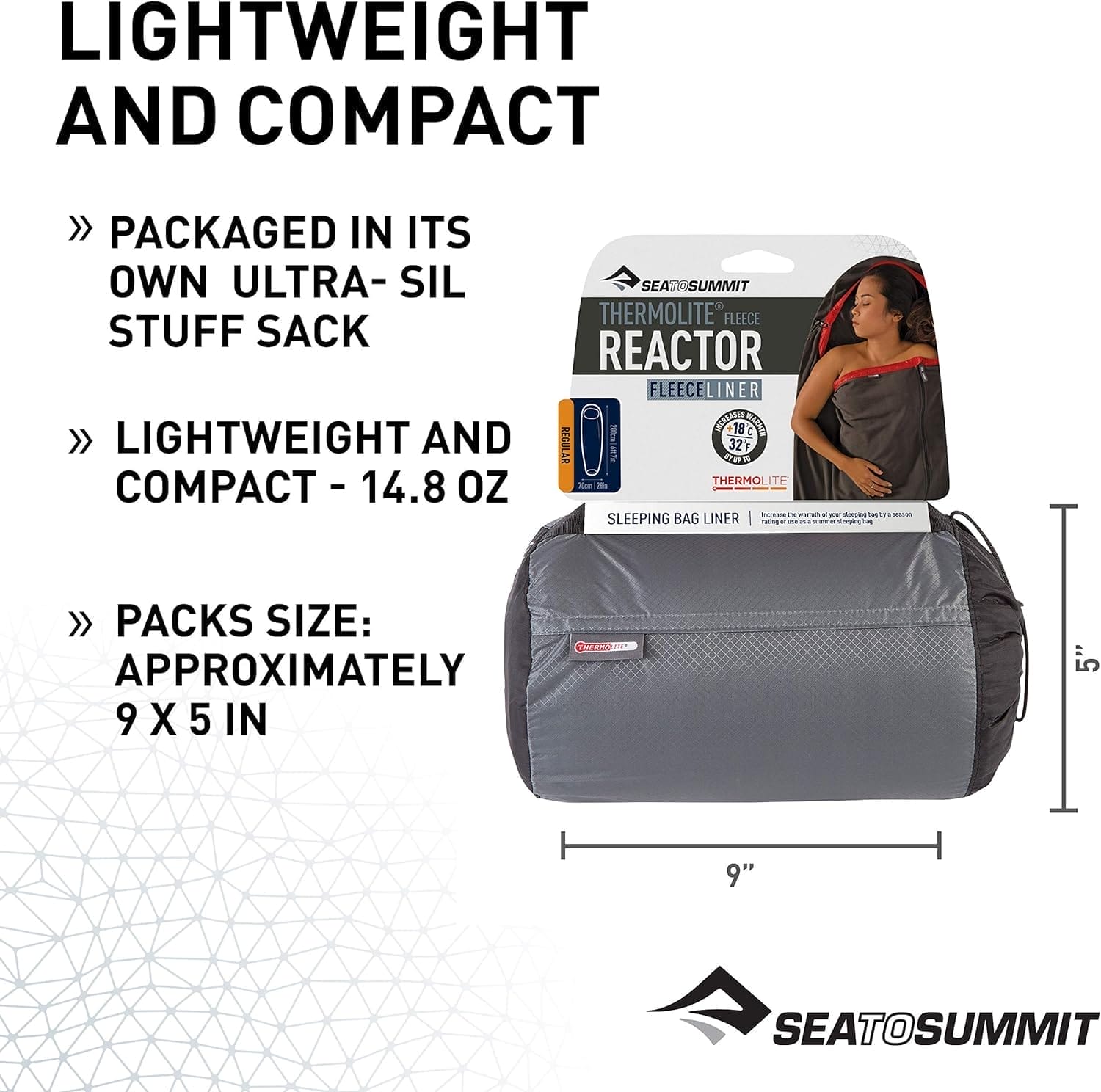 Sea to Summit Thermolite Reactor Fleece Liner - Thermo Inlett/Hüttenschlafsack