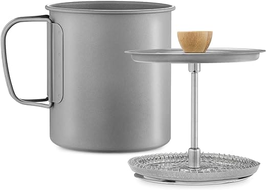 Navaris Titan Tasse mit Edelstahl French Press - 750ml - French Press Kaffeebereiter Ø 9,5 x 11 cm - Kaffeezubereiter zum pressen - auch für Tee