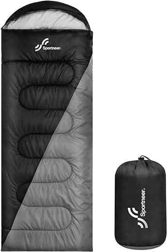 Schlafsack für 3-4 Jahreszeiten: Sportneer Schlafsack Winter Outdoor Sleeping Bag Tragbar Ultraleicht 1.7kg Full Filling für Camping Trekking Reise Wandern