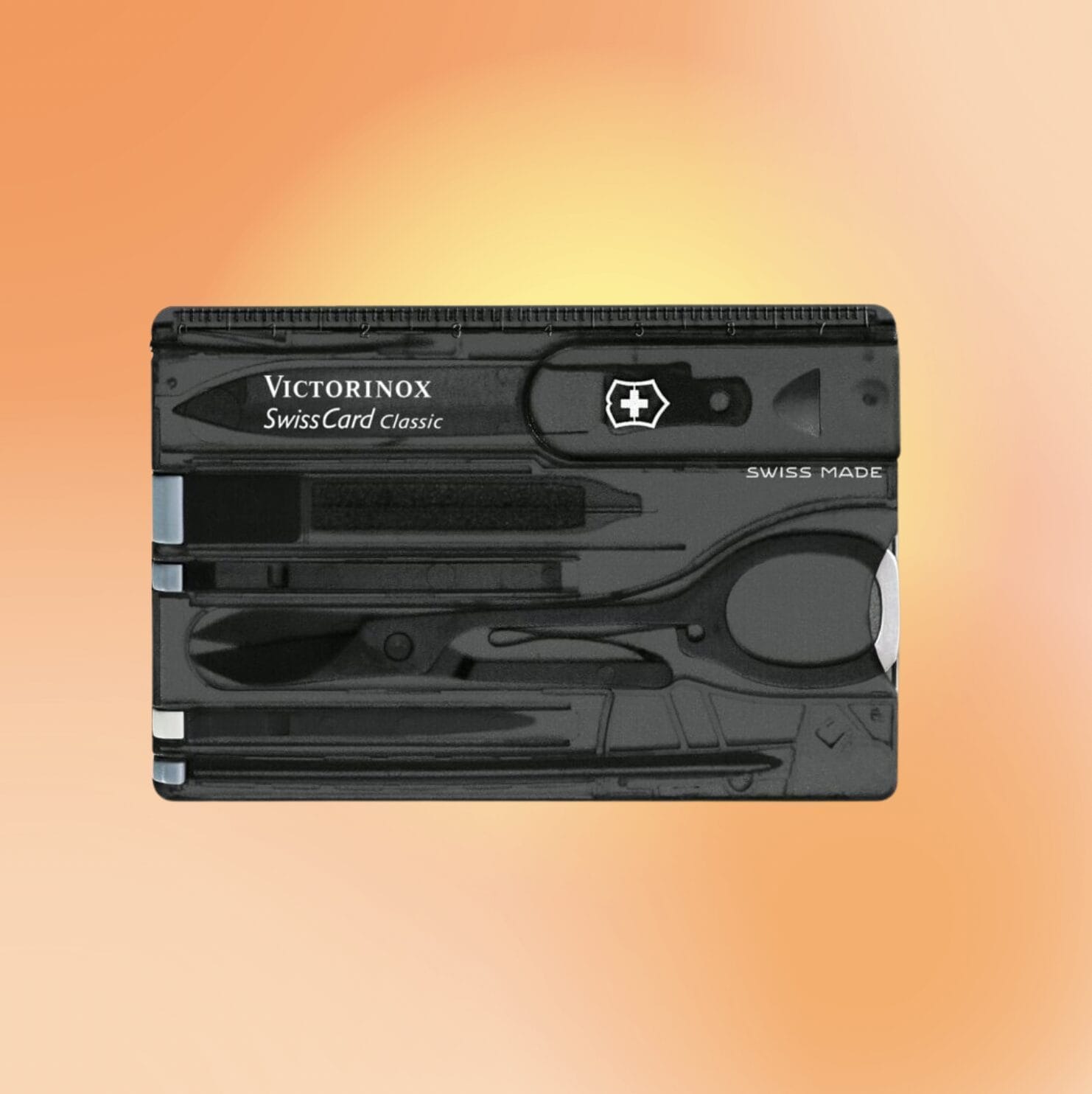 Victorinox Swiss Card Classic, Multitool-Taschenmesser in Kreditkartenformat, 10 Funktionen, Spitzklinge, Schere
